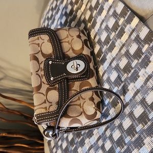 Coach Corner Zip Wristlet